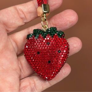 Bougie Bling Strawberry Keychain/Bag Charm